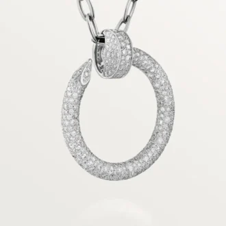 Colier lung Juste Un Clou, model multi-purta, extra-mare, pavat