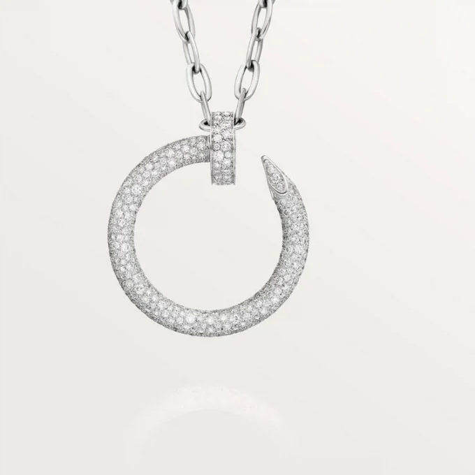 Colier lung Juste Un Clou, model multi-purta, extra-mare, pavat