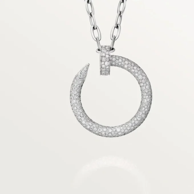 Colier lung Juste Un Clou, model multi-purta, extra-mare, pavat