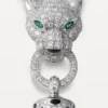 Colier Panthere De Cartier – Aur alb, lac negru, smaralde, onix, diamante – Cartier