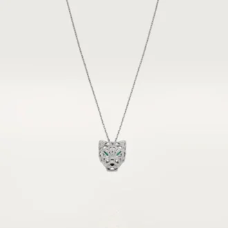 Colier Panthere De Cartier – Aur alb, smaralde, diamante, onix – Cartier