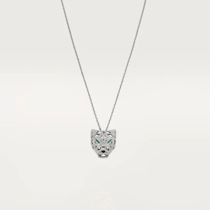 Colier Panthere De Cartier – Aur alb, smaralde, diamante, onix – Cartier