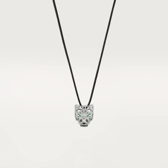 Colier Panthere De Cartier – Aur alb, smaralde, diamante, onix – Cartier