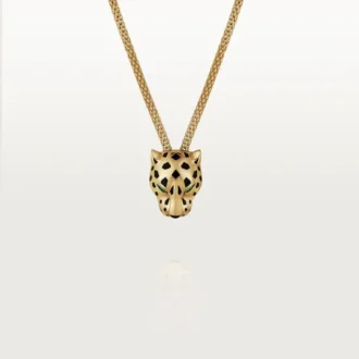 Colier Panthere De Cartier – Aur galben, Lac, Diamante, Granat Tsavorit, Onyx – Cartier