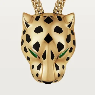 Colier Panthere De Cartier – Aur galben, Lac, Diamante, Granat Tsavorit, Onyx – Cartier