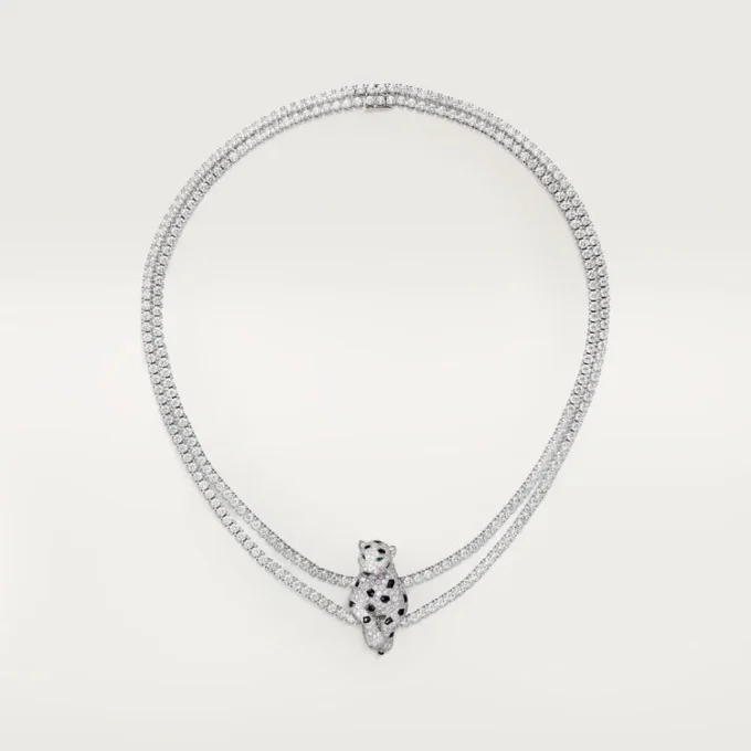 Colier Panthere De Cartier, multi-wear, pavat