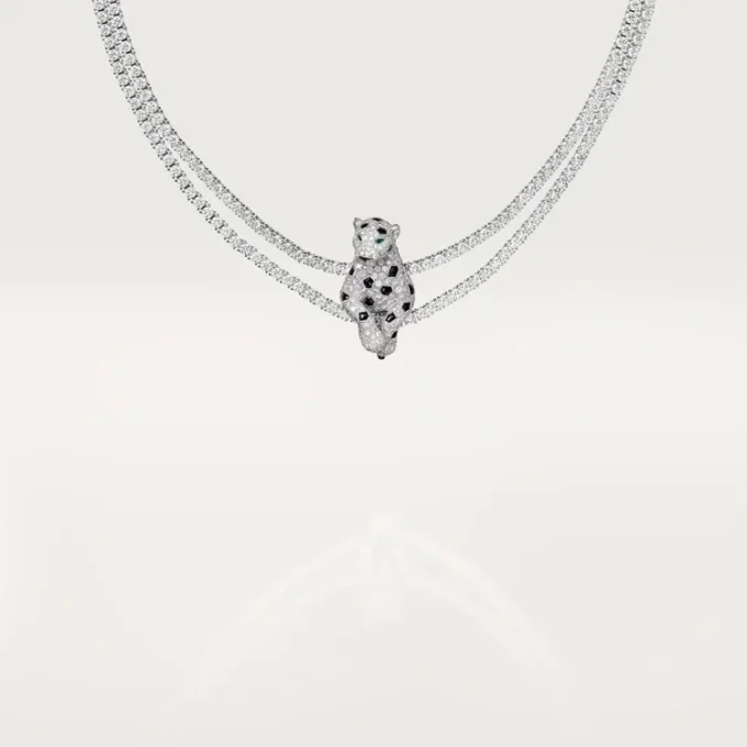 Colier Panthere De Cartier, multi-wear, pavat