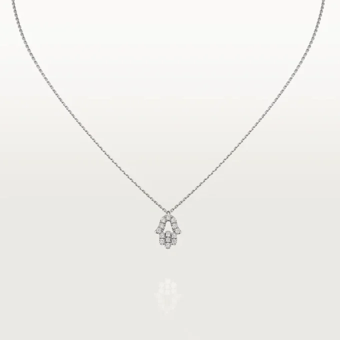 Colier simbolic – Aur alb, diamant – Cartier