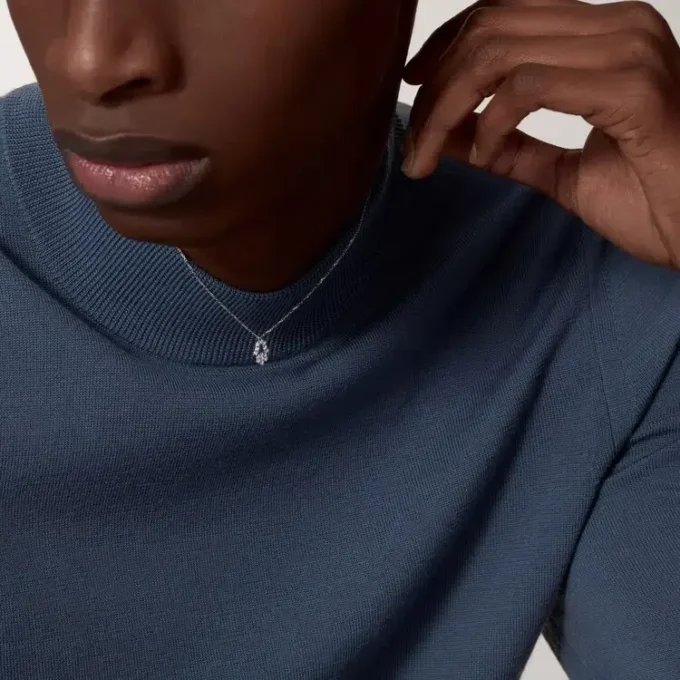 Colier simbolic – Aur alb, diamant – Cartier