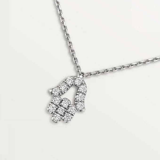 Colier simbolic – Aur alb, diamant – Cartier