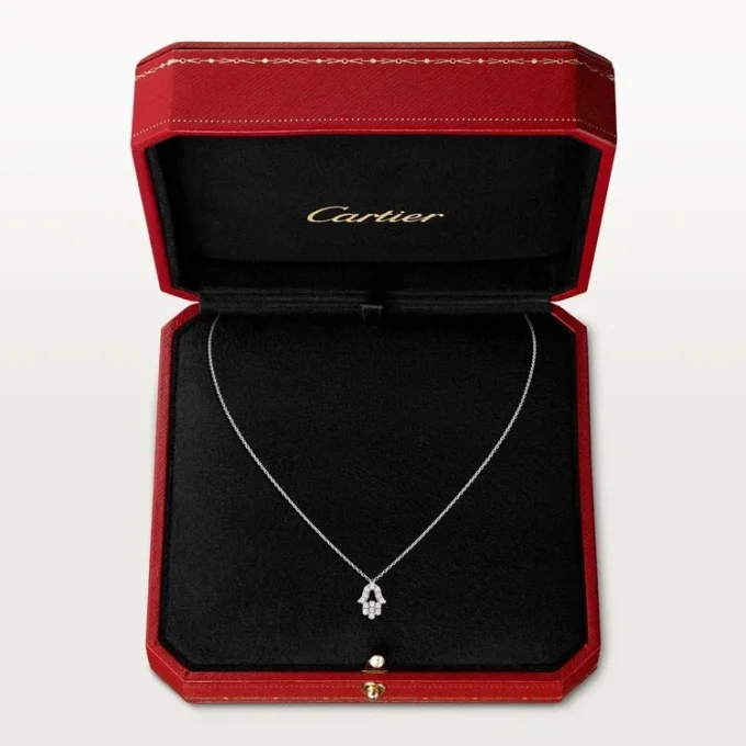 Colier simbolic – Aur alb, diamant – Cartier