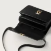 Geantă de umăr, Mini, Double C De Cartier – Piele de vițel neagră, finisaj auriu și email negru – Cartier