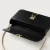 Geantă mini cu lanț, Double C De Cartier – Piele de vițel neagră, finisaj auriu și email negru – Cartier