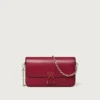 Geantă mini cu lanț, Double C De Cartier – Piele de vițel roșu cireș, finisaj auriu și email roșu cireș – Cartier