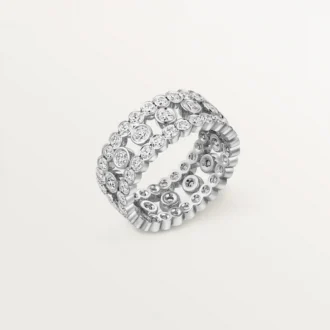 Inel Broderie De Cartier, trei rânduri, diamante