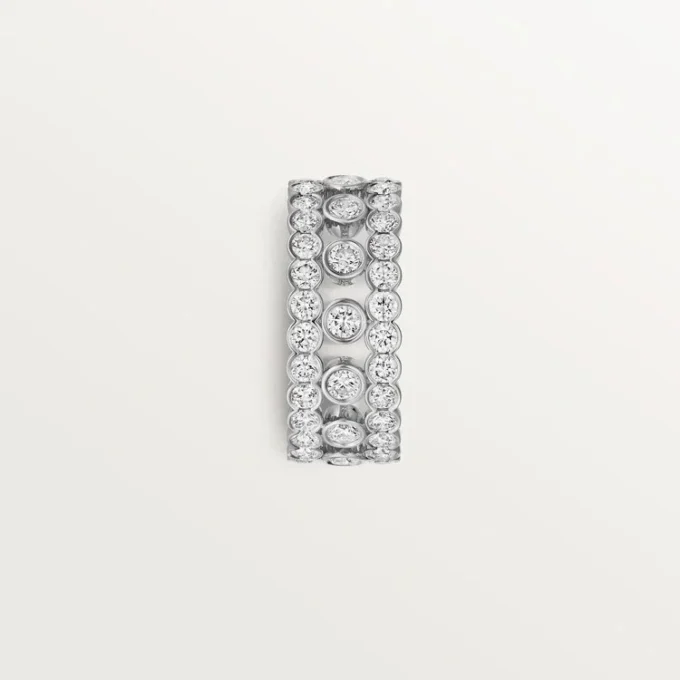 Inel Broderie De Cartier, trei rânduri, diamante