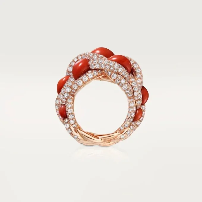 Inel Cartier Libre Tressage, coral Inel Cartier Libre Tressage, coral