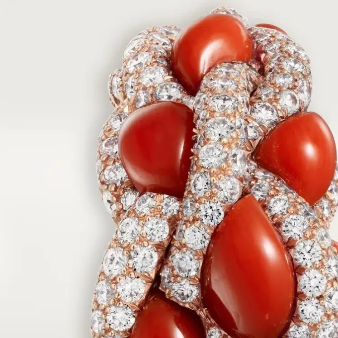 Inel Cartier Libre Tressage, coral Inel Cartier Libre Tressage, coral