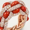Inel Cartier Libre Tressage, coral Inel Cartier Libre Tressage, coral