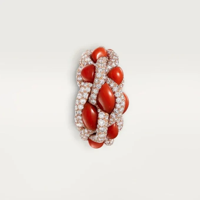 Inel Cartier Libre Tressage, coral Inel Cartier Libre Tressage, coral