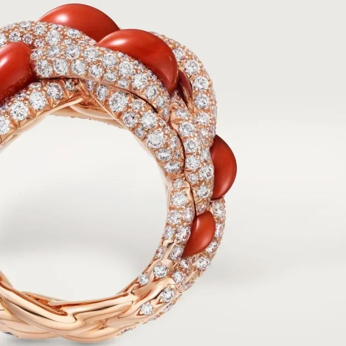 Inel Cartier Libre Tressage, coral Inel Cartier Libre Tressage, coral