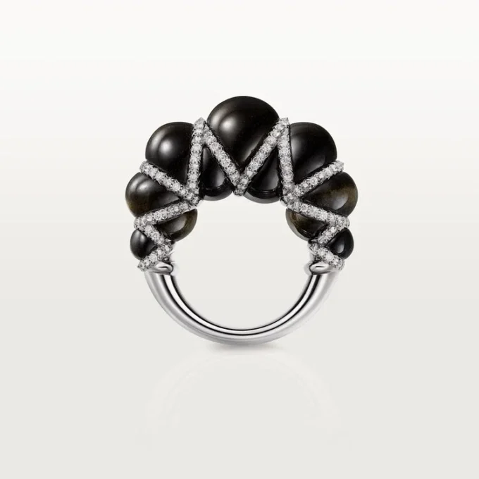 Inel Cartier Libre Tressage, obsidian, diamante Inel Cartier Libre Tressage, obsidian, diamante