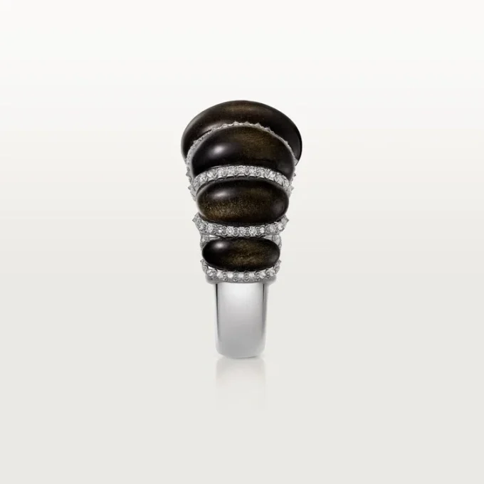 Inel Cartier Libre Tressage, obsidian, diamante Inel Cartier Libre Tressage, obsidian, diamante
