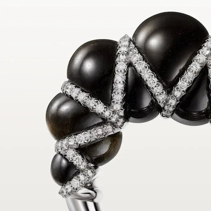 Inel Cartier Libre Tressage, obsidian, diamante Inel Cartier Libre Tressage, obsidian, diamante