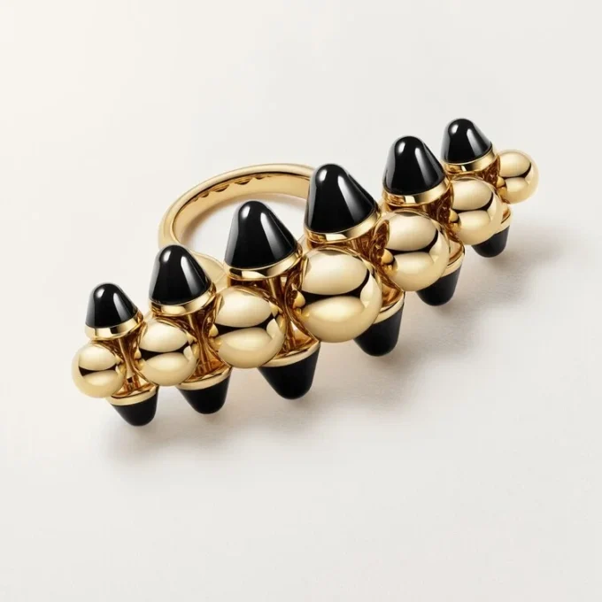 Inel Clash De Cartier, model extra-mare, onix