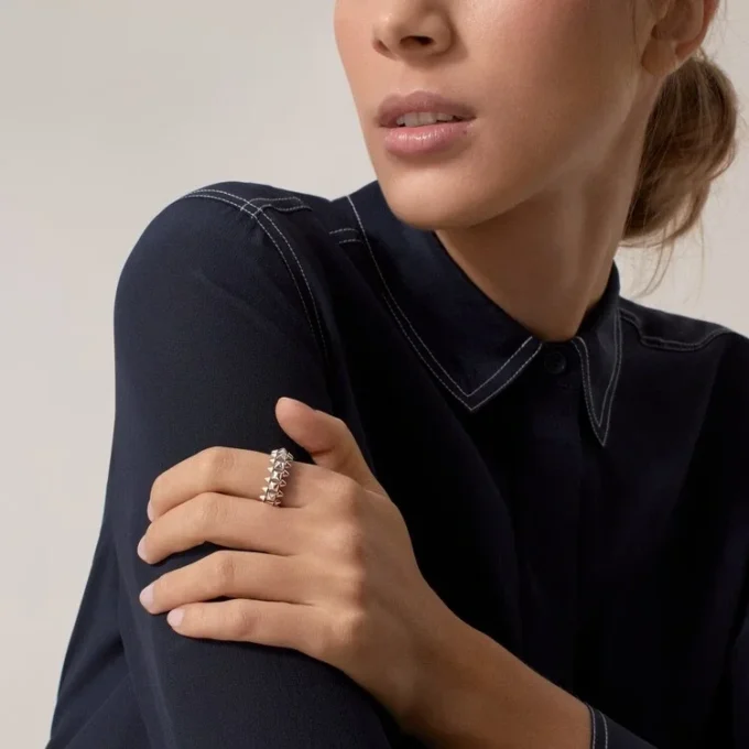 Inel Clash De Cartier model mediu – Aur alb – Cartier