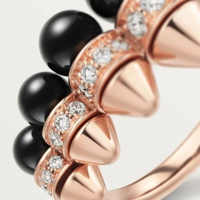 Inel Clash De Cartier, onix, model extra-mare, diamante