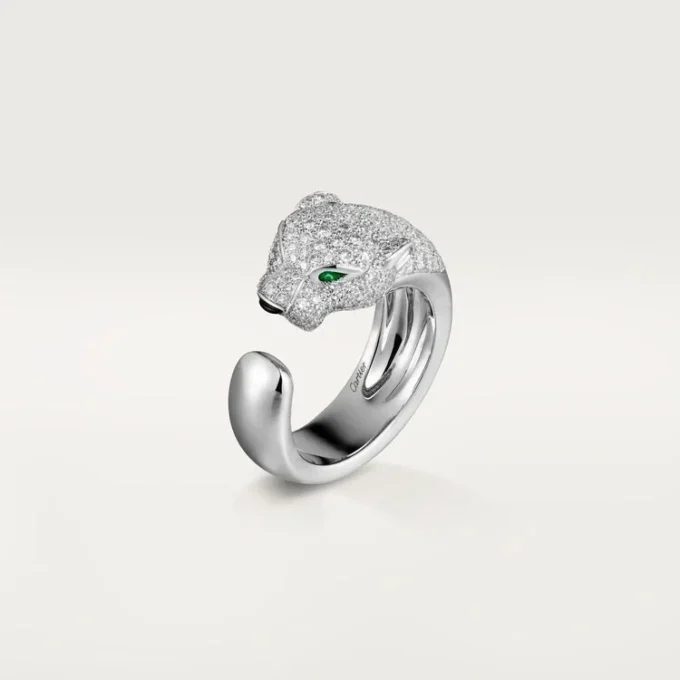 Inel cu diamante Panthere De Cartier, aur alb | Cartier Us