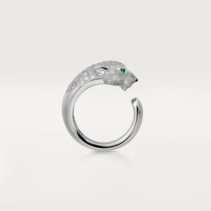 Inel cu diamante Panthere De Cartier, aur alb | Cartier Us