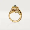 Inel Faune Et Flore De Cartier, diamante galbene, portocalii și maro, pavate