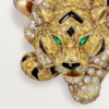 Inel Faune Et Flore De Cartier, diamante galbene, portocalii și maro, pavate