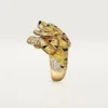 Inel Faune Et Flore De Cartier, diamante galbene, portocalii și maro, pavate