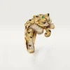 Inel Faune Et Flore De Cartier, diamante galbene, portocalii și maro, pavate