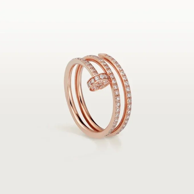 Inel Juste Un Clou – Aur roz, Diamante – Cartier
