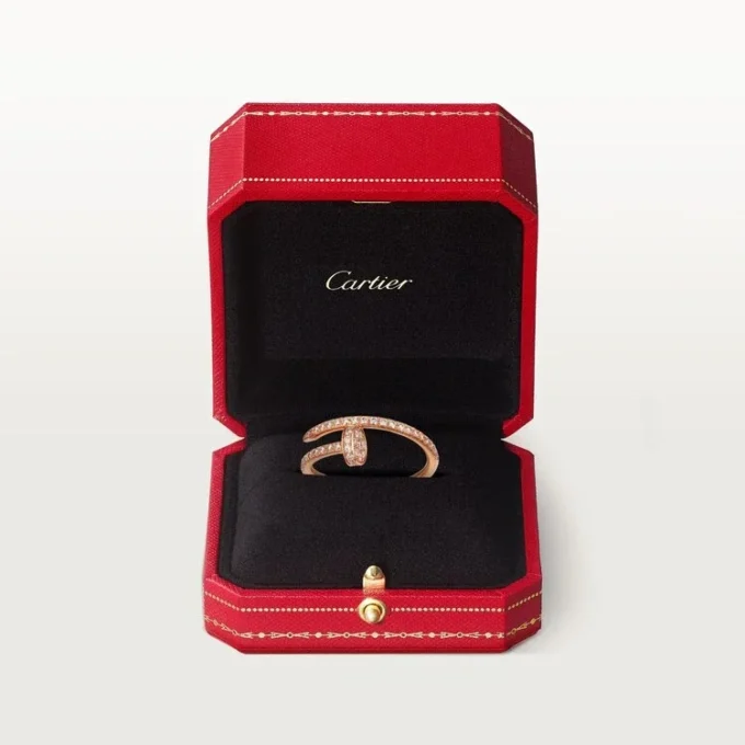 Inel Juste Un Clou – Aur roz, Diamante – Cartier