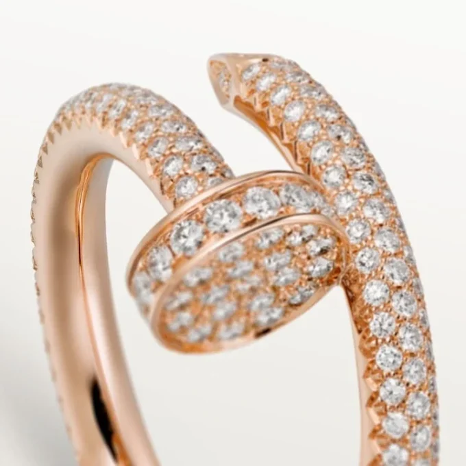 Inel Juste Un Clou – Aur roz, Diamante – Cartier