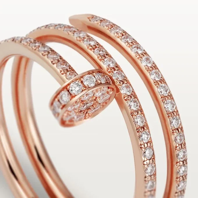 Inel Juste Un Clou – Aur roz, Diamante – Cartier