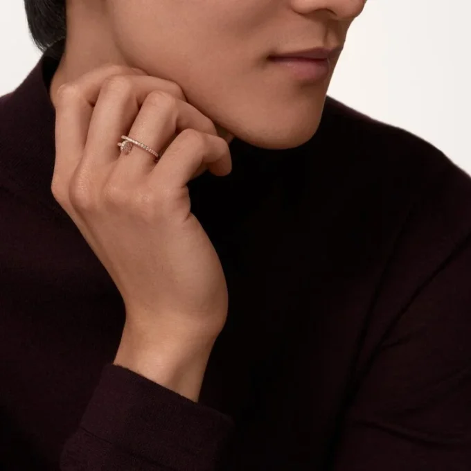 Inel Juste Un Clou – Aur roz, Diamante – Cartier
