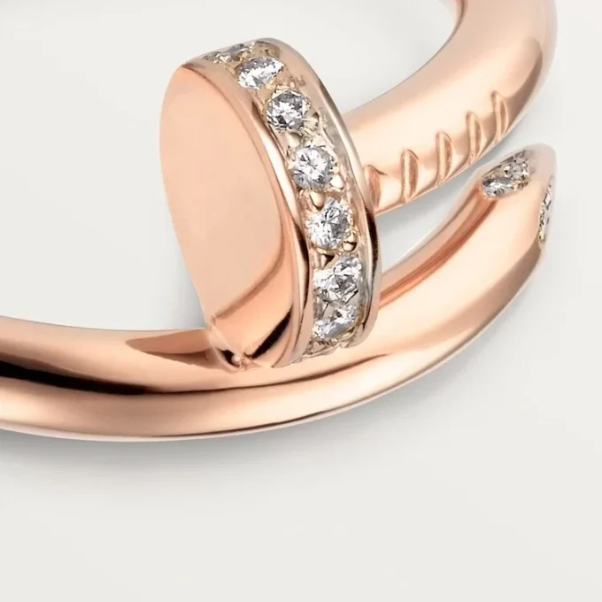 Inel Juste Un Clou – Aur roz, Diamante – Cartier