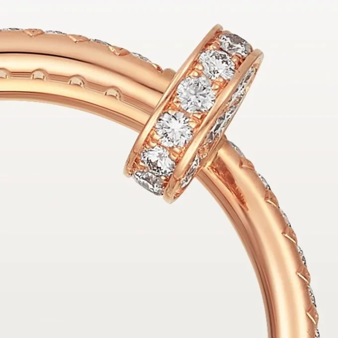 Inel Juste Un Clou – Aur roz, Diamante – Cartier