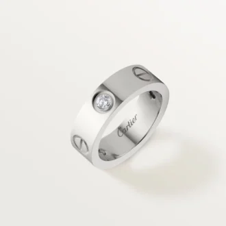 Inel Love, 3 diamante – Aur alb, Diamante – Cartier