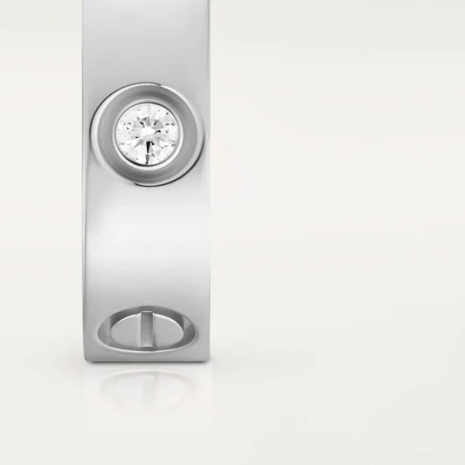 Inel Love, 3 diamante – Aur alb, Diamante – Cartier Inel Love, 3 diamante – Aur alb, Diamante – Cartier