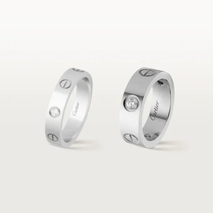 Inel Love, 3 diamante – Aur alb, Diamante – Cartier Inel Love, 3 diamante – Aur alb, Diamante – Cartier