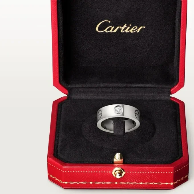 Inel Love, 3 diamante – Aur alb, Diamante – Cartier Inel Love, 3 diamante – Aur alb, Diamante – Cartier