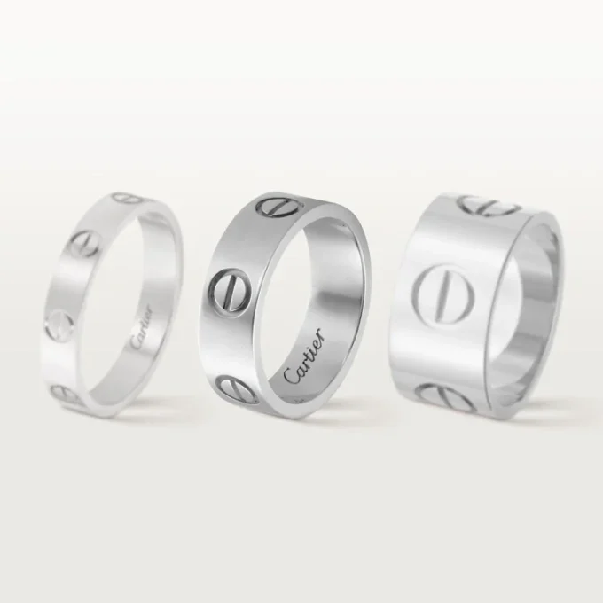 Inel Love – Aur alb, model clasic | Cartier Us
