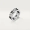 Inel Love, pavat cu diamante, ceramică – Aur alb, ceramică, diamante – Cartier